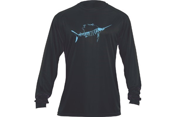 Flying Fisherman TL1403N-SAILFISH L S PERFORMANCE TEE NAVY T-Shirts & Performance T-Shirts, Long Sleeve